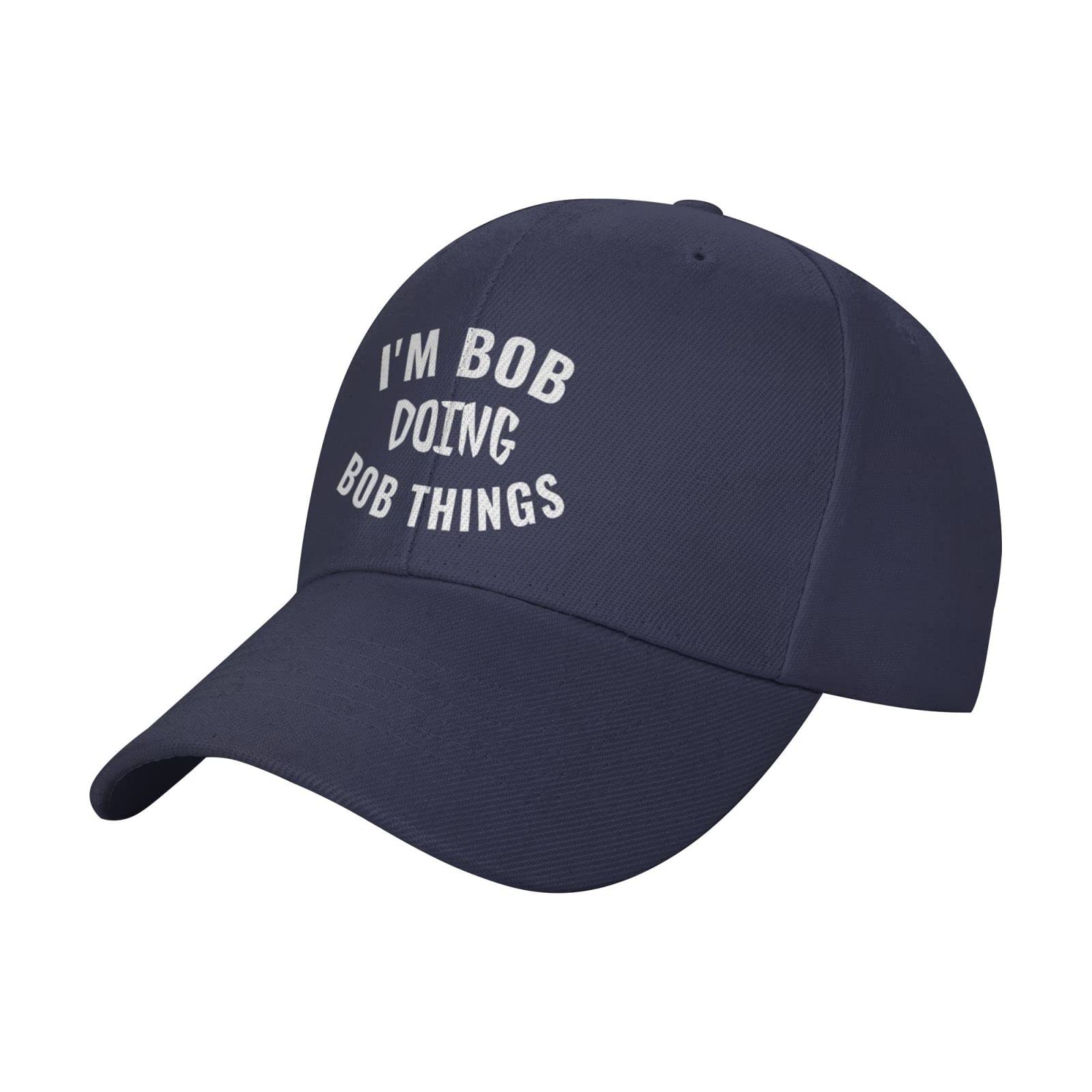 Rayprint Unisex Navy Blue I'm Bob Doing Bob Things Hat Funny Sarcastic Hat Baseball Cap Trucker Hat Dad Hat For Men Women