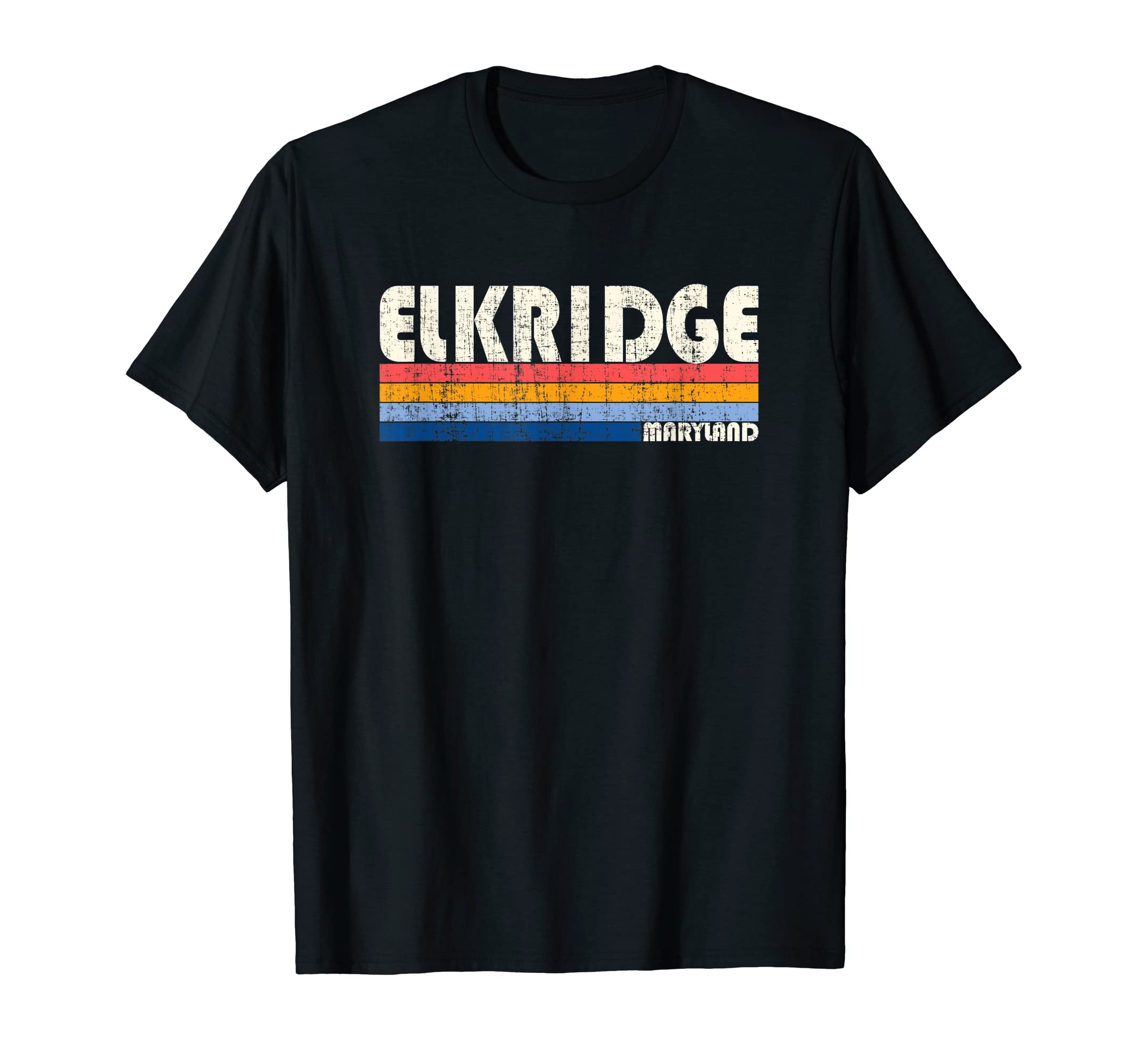 Vintage Retro 70s 80s Style Hometown of Elkridge, MD T-Shirt