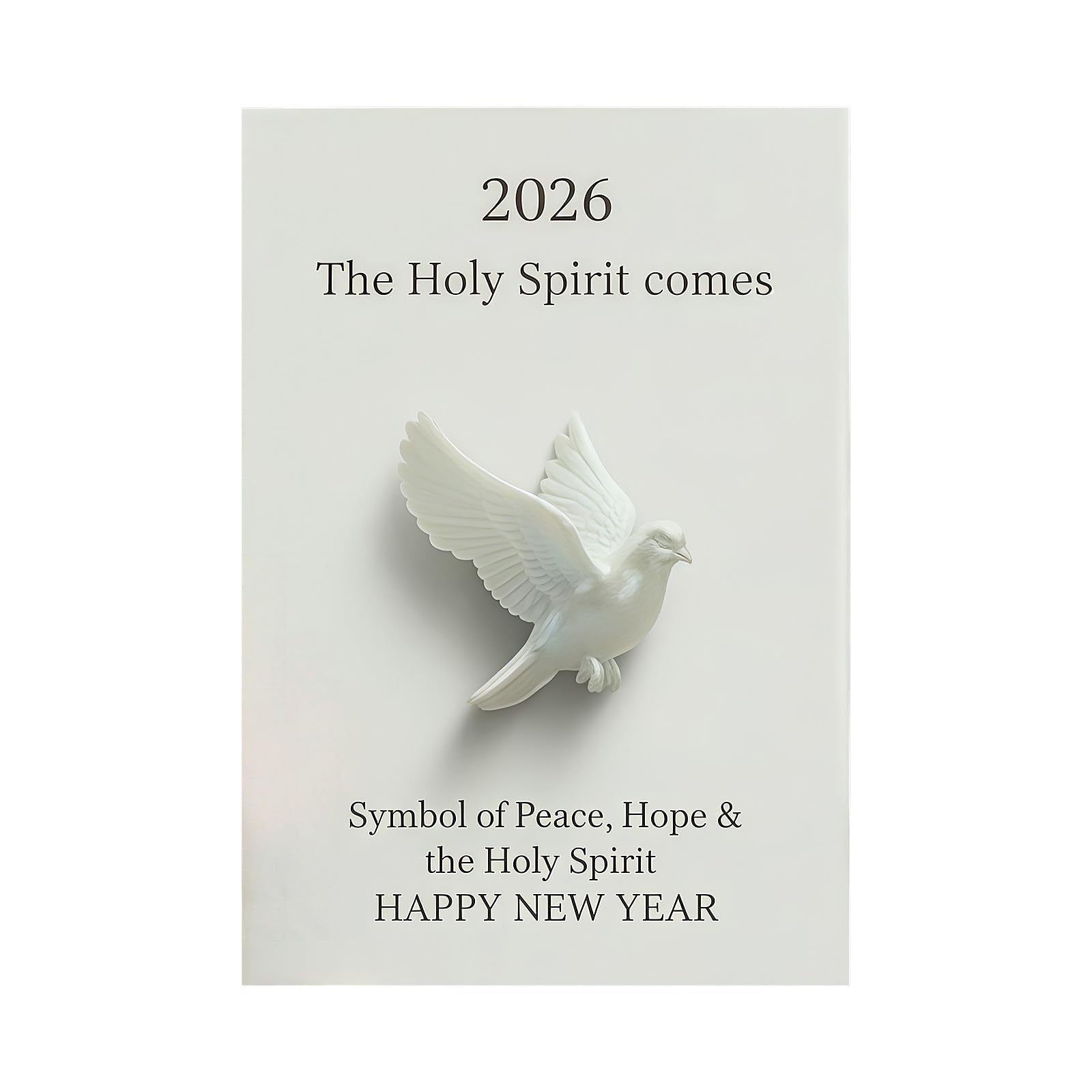 Tsophreniq Delicate White Doves Figurine with Thank You Card Inspirational Home Decoration for Meditations Christening Present