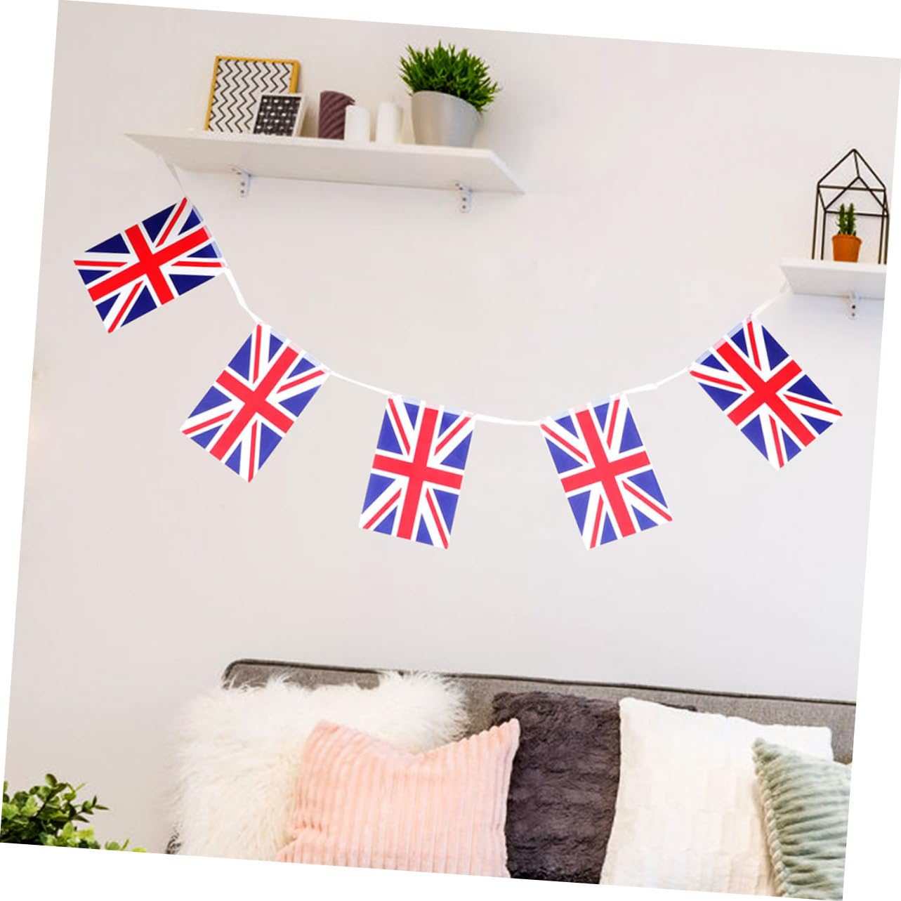 Happyyami 4pezzi Bandierine Giardino Reutilizzabili Bandiere Britanniche Per Feste Decorazioni Patriottiche e All Aperto Metri Da Bandiere Rectangolari
