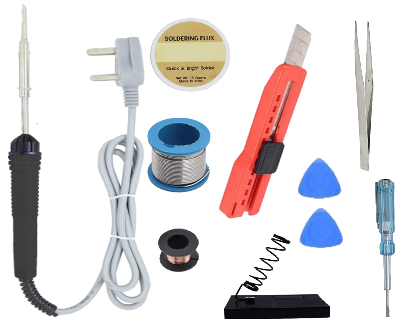 Aldeco AC/DC Soldering Iron Kit: Precision Tools For Perfect Electronics Joining And Repairs, Beginners To Experts. (10 In 1 Kit)