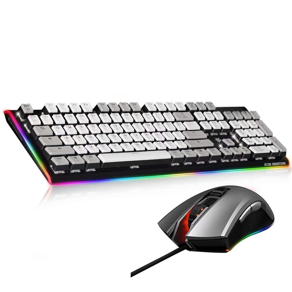 PUBG tastiera Combo tastiera meccanica magnanibruno interruttore retroilluminazione RGB retroilluminato tastiera Gaming Mouse Macro PC Gamer Mouse