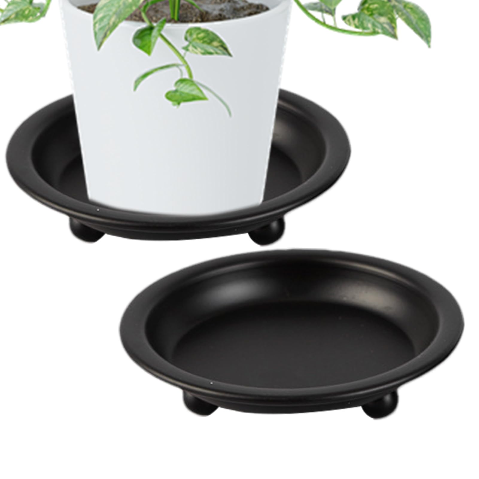 Shapen Black Round Candle Tray Small | Iron Pillar Candle Holder - Table Centerpiece Pillar Candle Holder Modern Candle Tray For Table Bathroom Decor