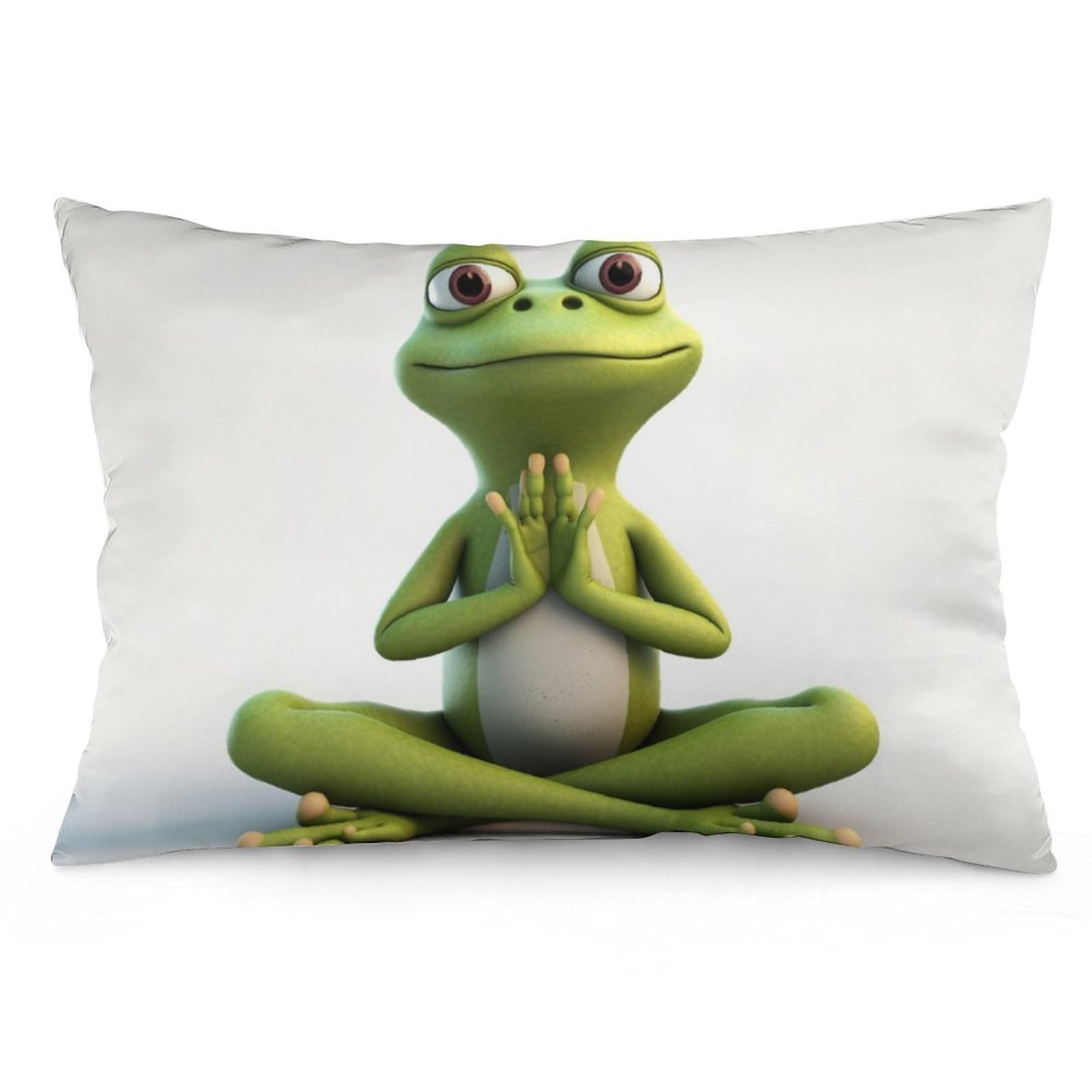 NTVOWPZO 2 Pack Decoration Throw Pillow Covers 20"x30" Pillowcases Covers The Funny Frog Doing Yoga Pillowcases Modern Farmhouse Home Decor Sofa Cushions Covers for Couch Bed Living Room