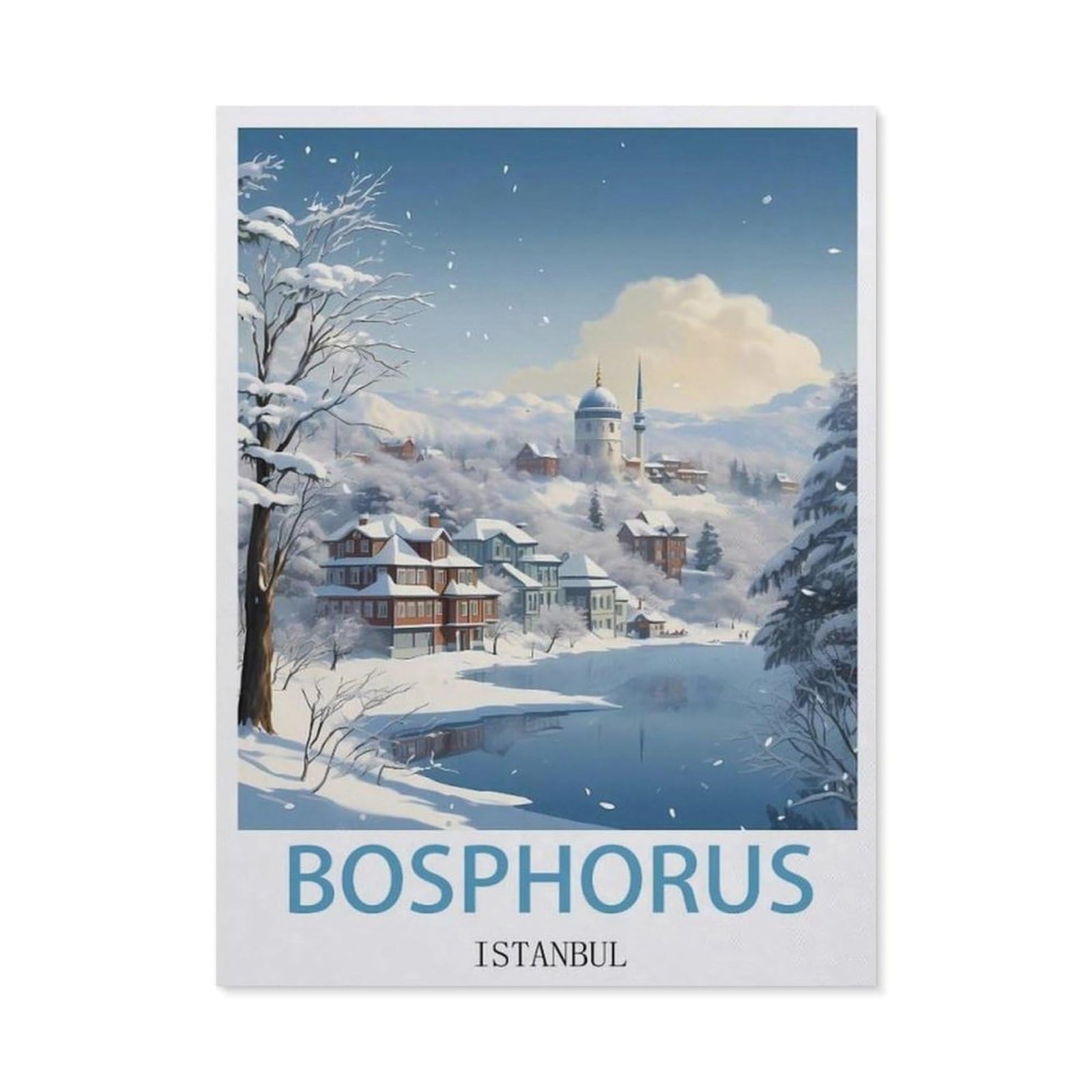 Funny Metal Tin Signs，Bosphorus Istanbul(15x30cm）