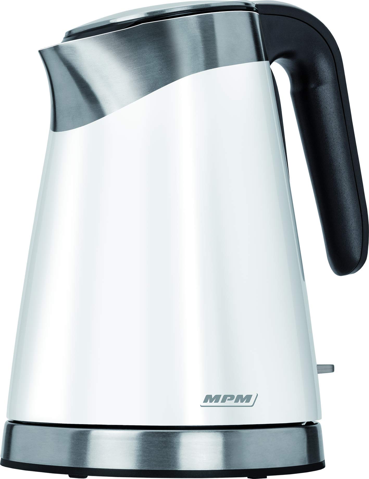 MPM MCZ-56 Hervidor de Agua Eléctrico Inalámbrico de Acero Inoxidable, 1,7 Litros, 2200W, Libre de BPA, Blanco