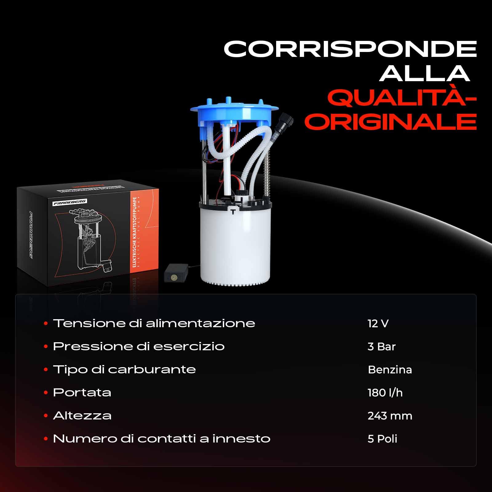 Pompa Carburante Benzina per A3 TT Golf VI Golf VII Altea XL Yeti II Combi Superb II 1.8L 2.0L Benzina 2004-2019 1K0919051CN