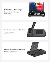 Vista 7 de Cargador inalámbrico para Samsung, estación de carga inalámbrica 3 en 1 para Samsung Galaxy S25 Ultra/S24 Ultra/S23/S22/Note 20/Z Flip 7/Fold 6