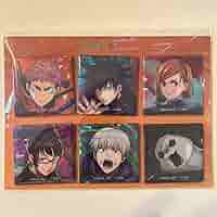 呪術廻戦×パズドラホログラムスクエア缶バッジ6個セット