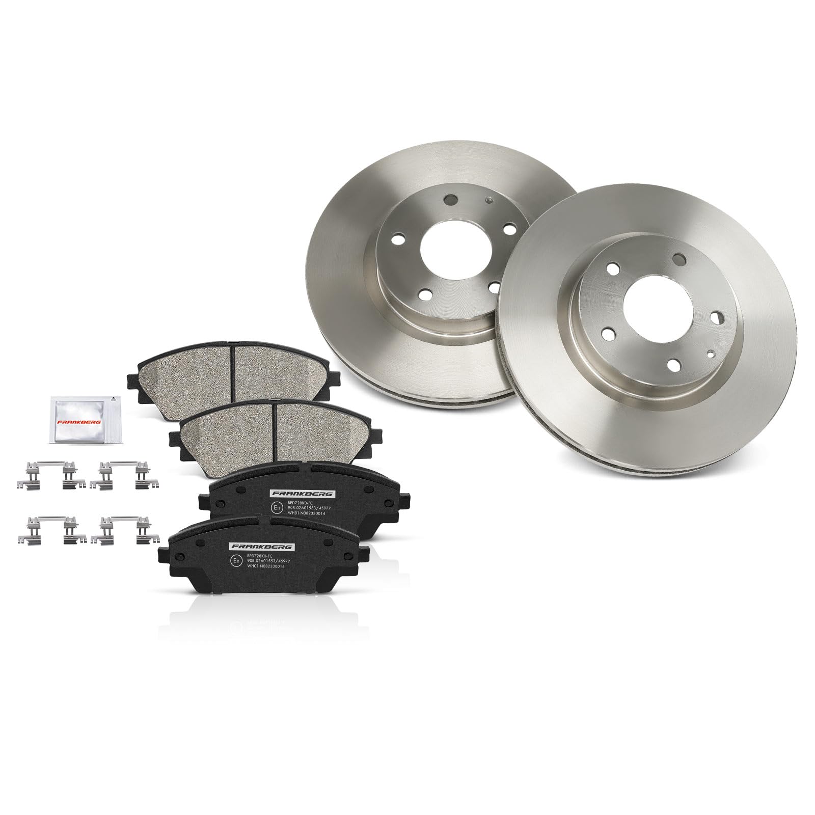 Frankberg 1 set freni incl. 2 dischi freno + 4 pastiglie freno anteriori | BJT233251A, B45G33251A; Compatibile con: 3° Battaglione di Fanteria, CX-3 DK, 3 Salone BM BN