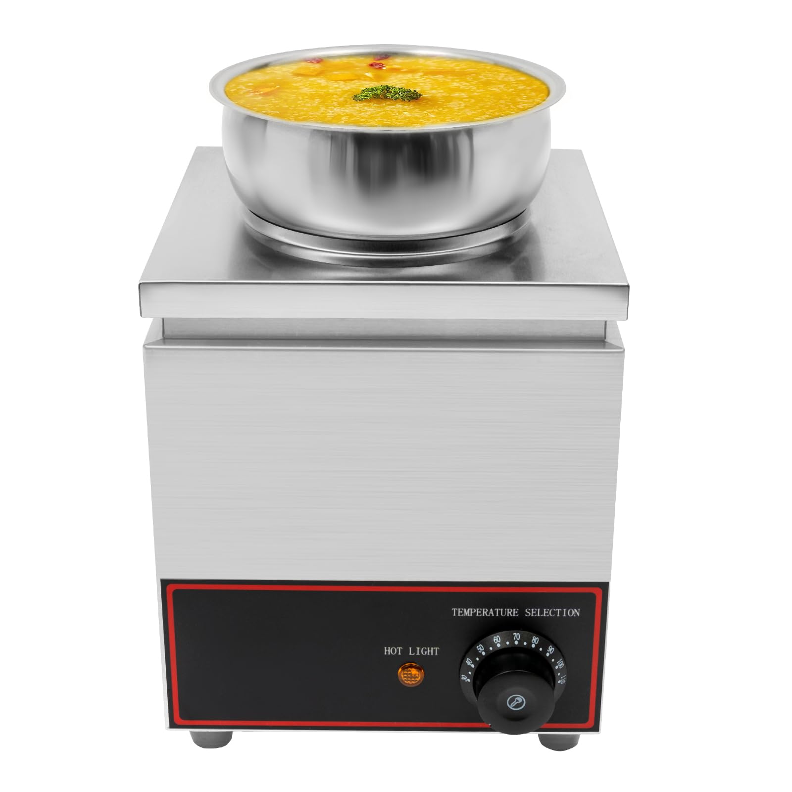 HinLIaDa Commercial Nacho Cheese Warmer, 150W 110V Electric Hot Fudge Dispenser Warmer Large Capacity Stainless Steel Soup Cheese Heat Preservation