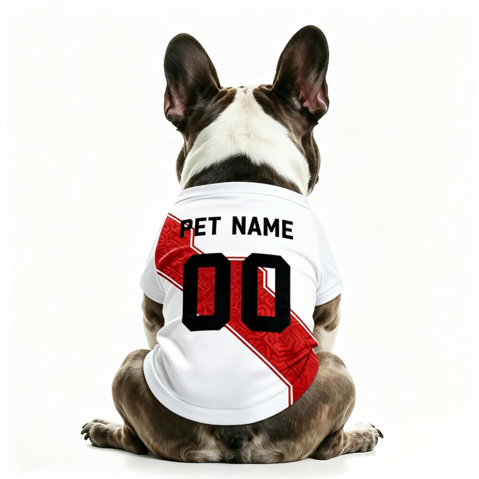 Personalised Dog T Shirt with WM EM Pet Apparel – Custom Name Number, Breathable Pullover Design, XS-5XL for Small Medium Dogs, Ideal Pets Gifts