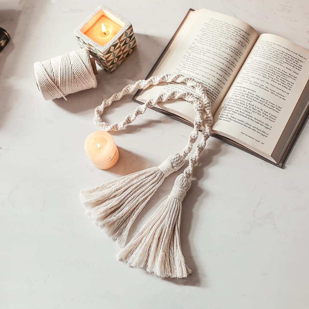 Fermatende in Corda Boho, fermatende Decorativi Intrecciati, Decorazioni per la casa e la Stanza, 1 Pezzo in macramè.