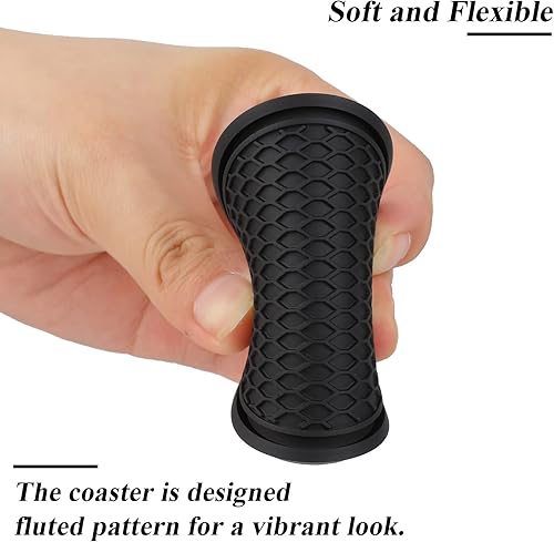 Miniatura 4 de Paquete de 4 posavasos para automóvil, 2.75 pulgadas, universales, antideslizantes, portavasos para automóvil, tapete de PVC para portavasos para