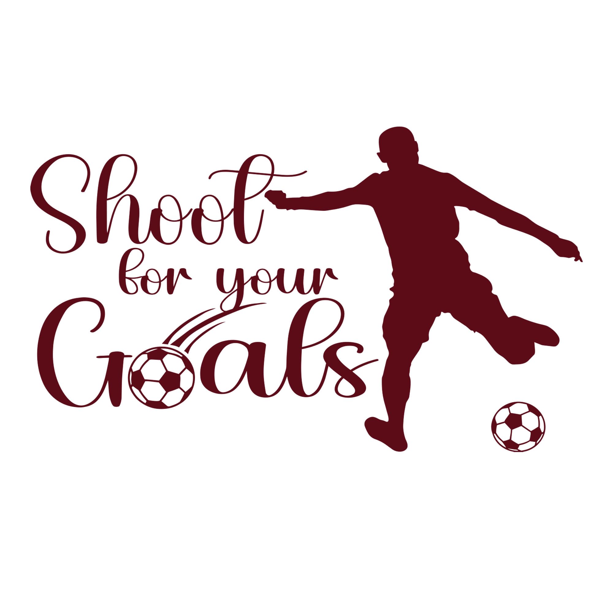 Personalised Football Wall Stickers - Shoot for Your Goals – Custom Vinyl Sports Décor for Kids & Fans, Removable Bedroom Art — image 1