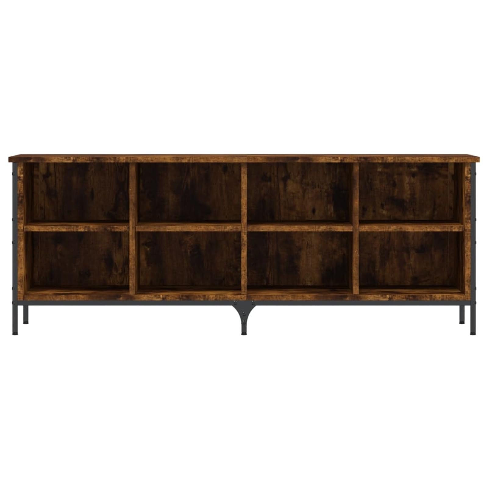 ZEYUAN Zapatero Madera de ingeniería Roble Ahumado 131x35x50 cm, Mueble Zapatero Estrecho, Organizador Zapatos Armario