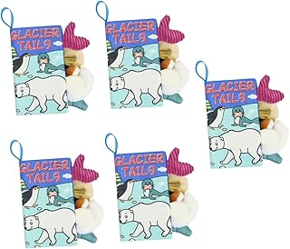 Toyvian Livro De Pano Portátil 5 Peças Livro De Pano Dobrável Livros De Pano Montessori Livro De Educação Infantil Brinquedo Livro De Pano Para Crianças Carrinho De Bebê Livros De