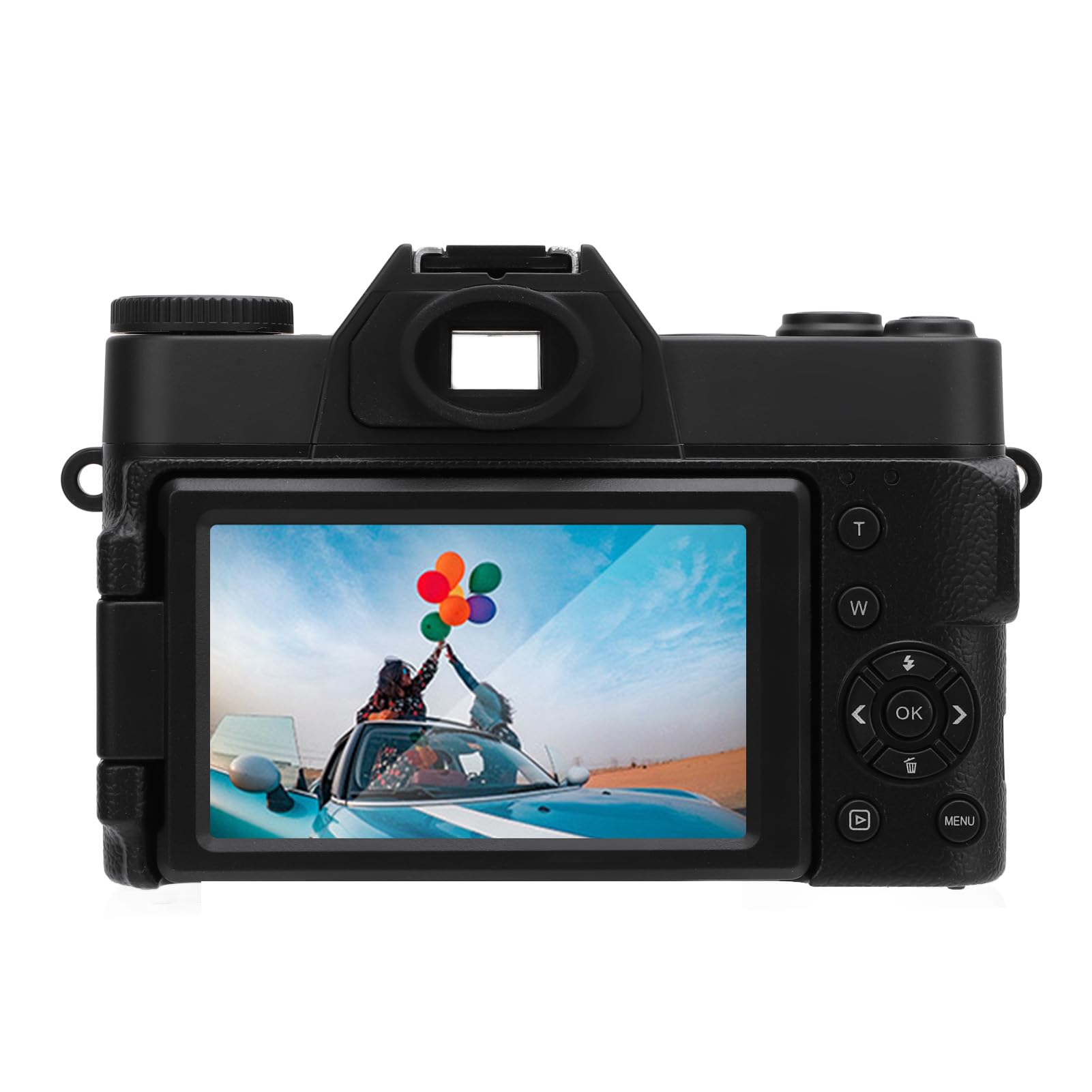 Cámara Digital Vlogging, 56MP 4K WiFi con Pantalla Giratoria 270°, Zoom Digital 16X, Compacta para Viajes y Fotografía