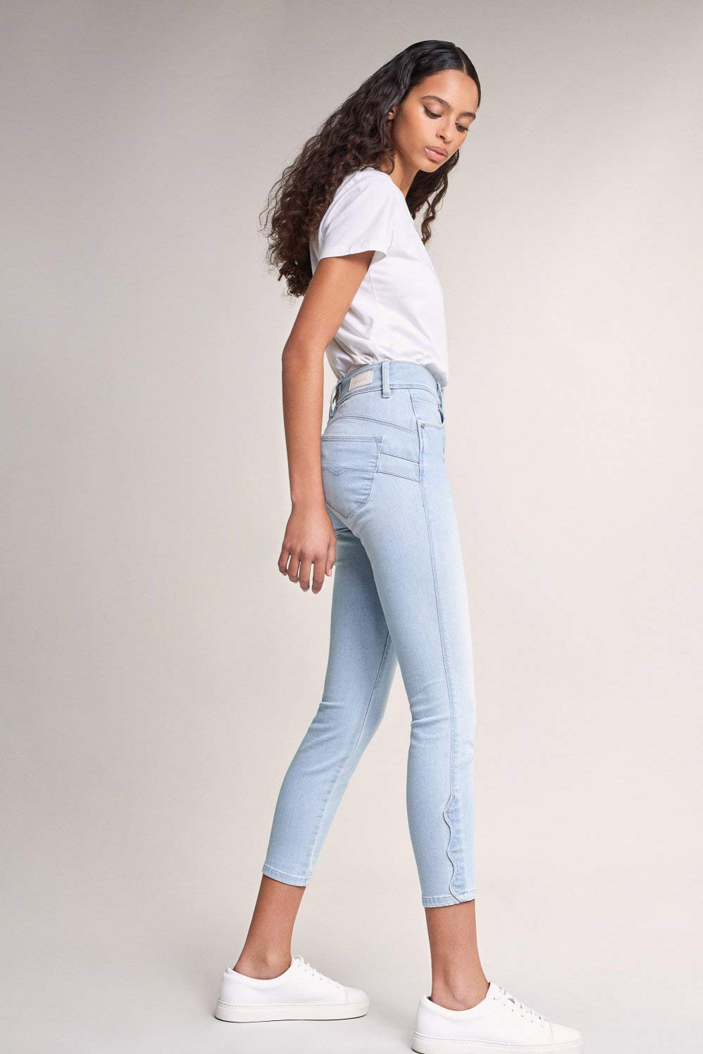 Salsa Jeans Push in Secret Cropped con Dettagli Onde