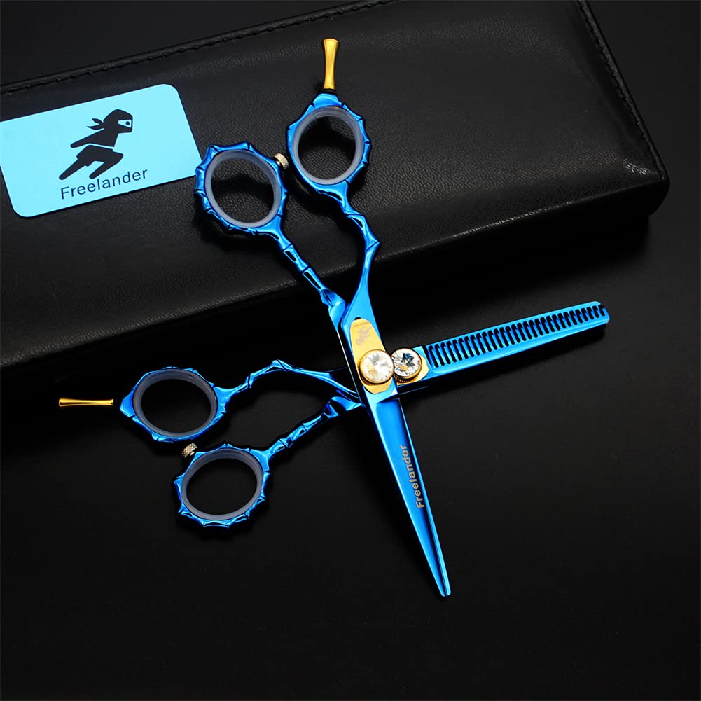 Ciseaux À Couper Les Cheveux De La Main Gauche De 5,5 Pouces, Ciseaux De Cheveux Professionnels Et Ciseaux À Ciseaux pour Cheveux, pour Coiffeur, Salon, Maison, Légère Et Nette,Noir