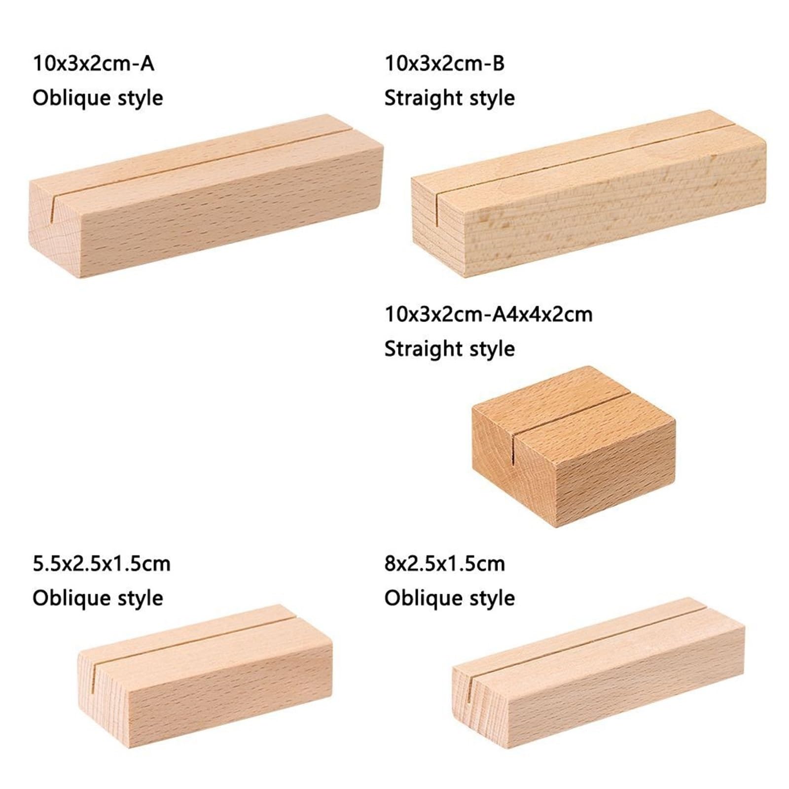 Segnaposto in legno naturale, 15 pezzi, clip per memo, foto, supporto da scrivania, messaggi, artigianato fatto a mano, per casa, ufficio, per matrimoni, numero di nome, immagini (4 x 4 x 2 cm
