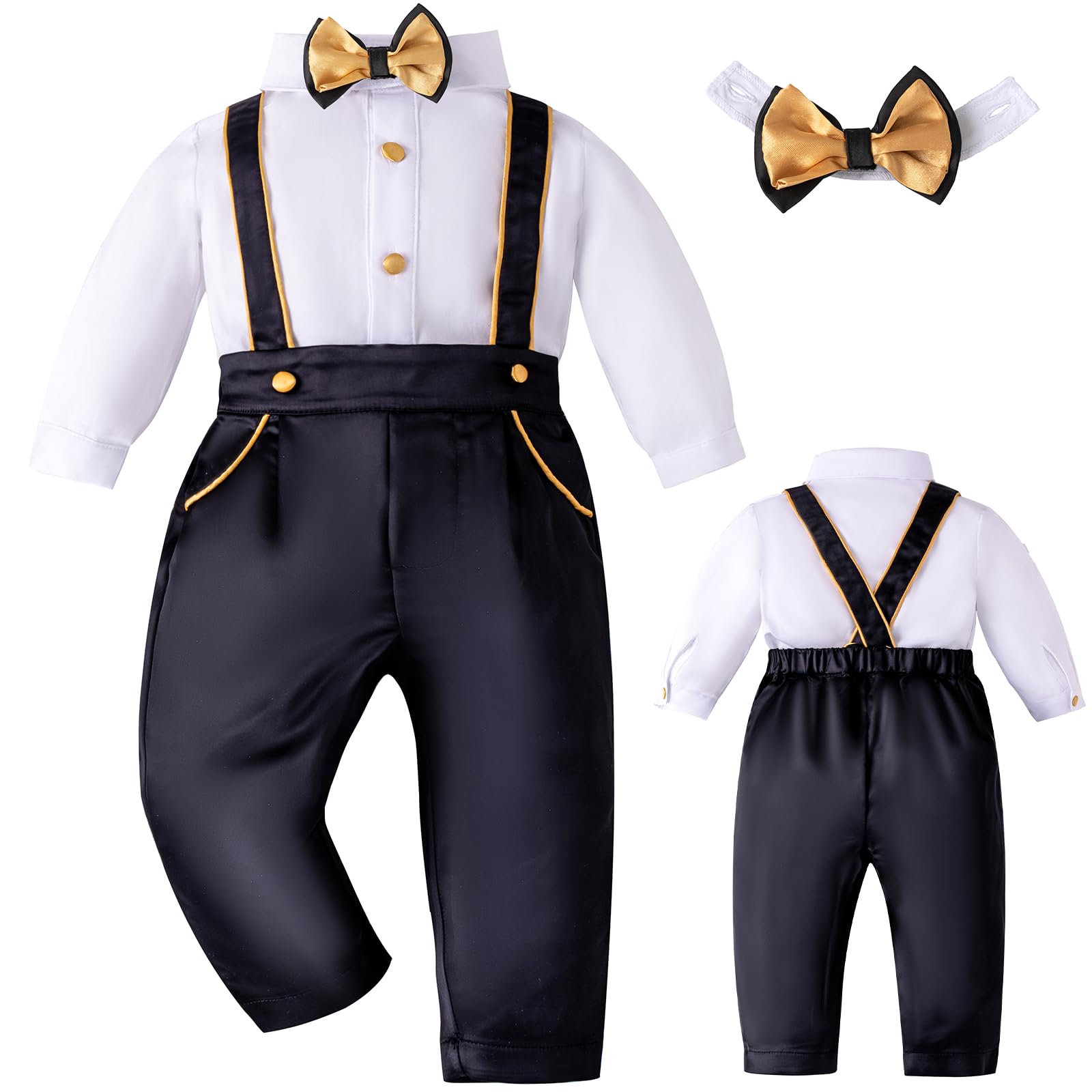 Booulfi Baptism Christening Outfits for Baby Boy Outfits,NB- 5t Boy Clothes