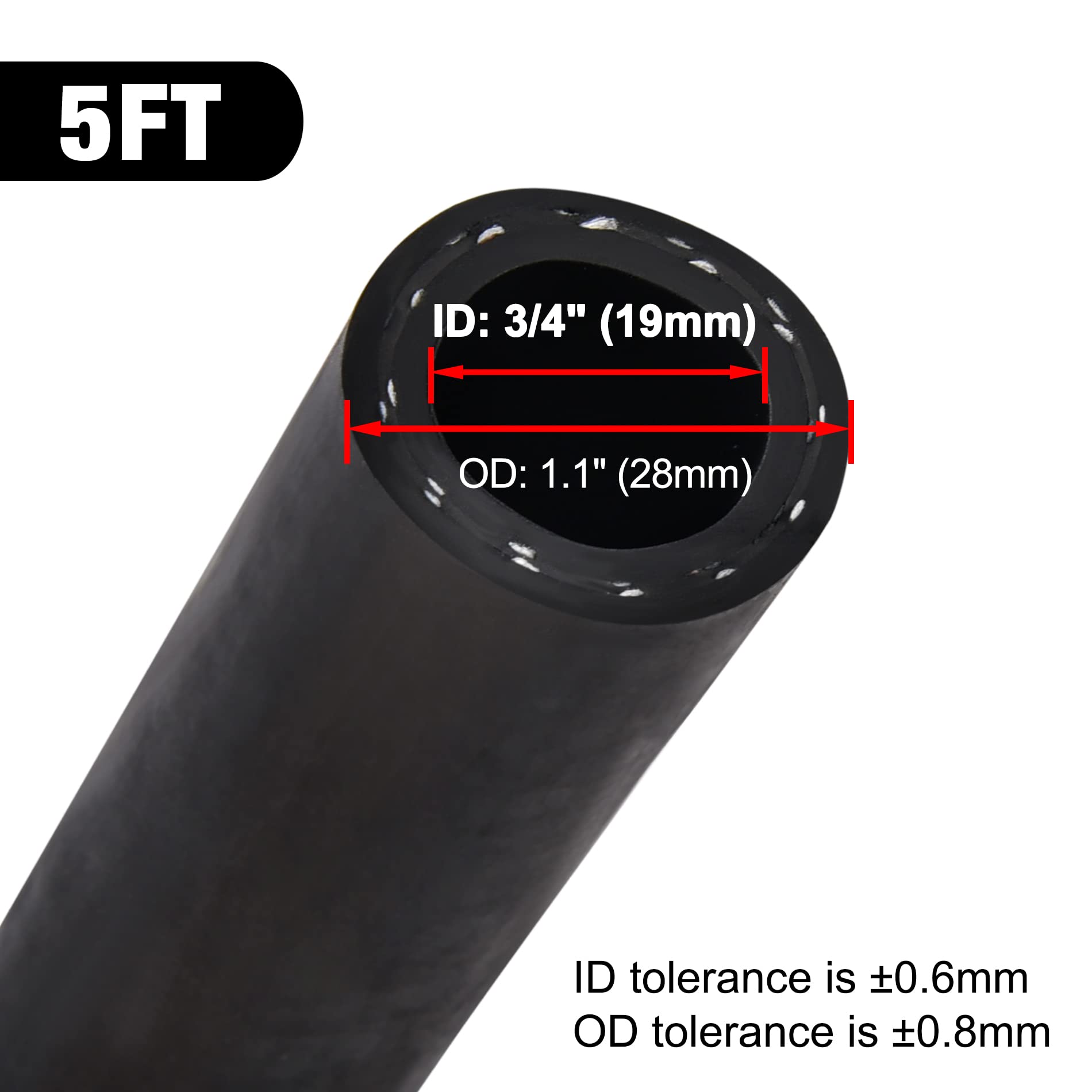 Y Wye 19mm 3/4" In Heater Hose Fitting Adaptor Coolant Pipe Connector - Foto 6