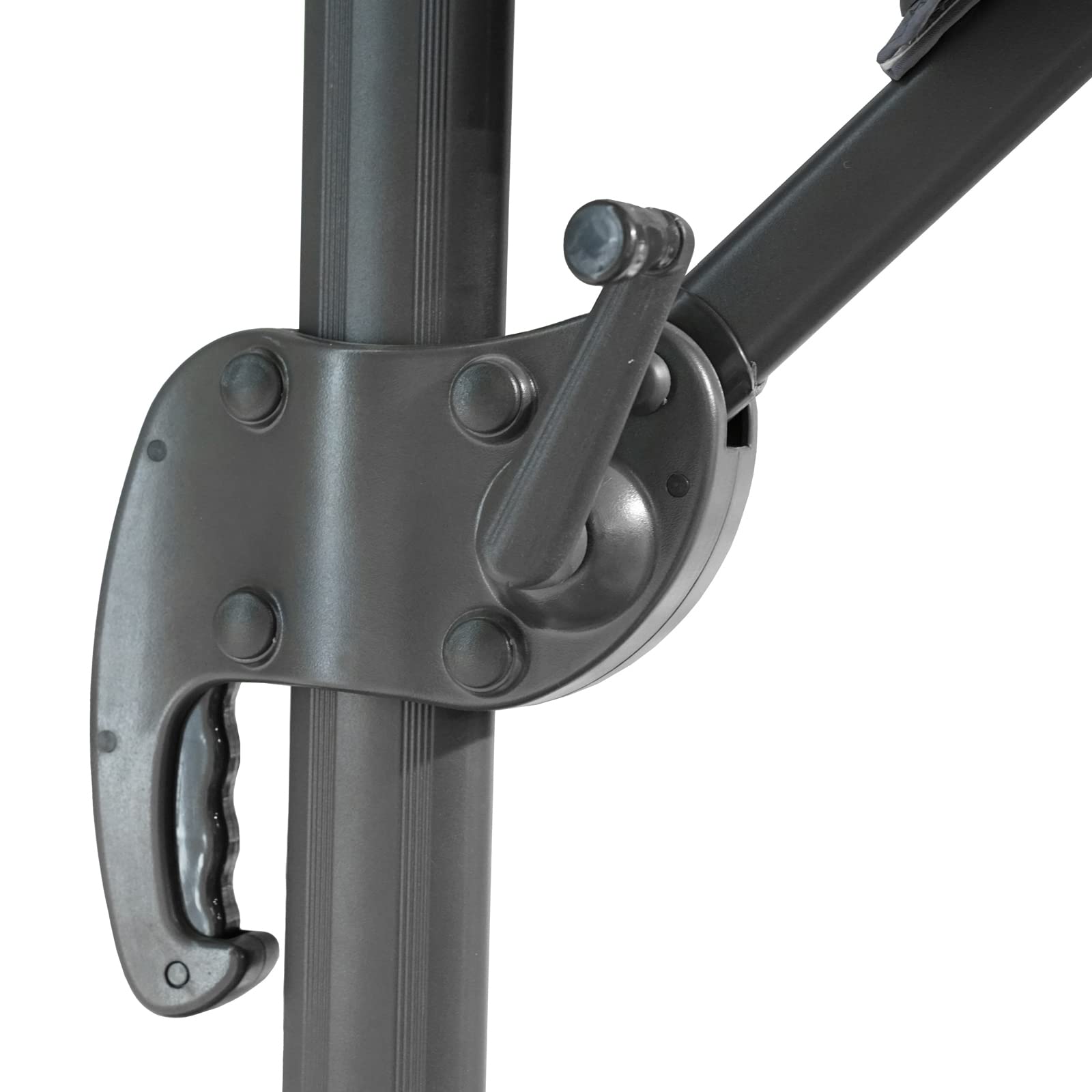 SVITA Sonnenschirm Aluminium-Ampelschirm mit Ständer und Kurbel, 360° Hebel-Konstruktion, kippbar, Umfassender Sonnenschutz