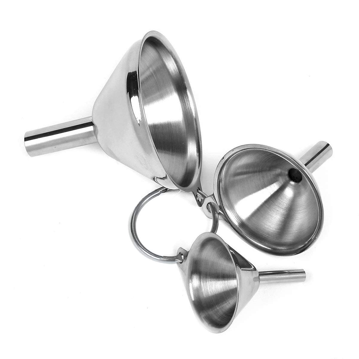 Small Funnel, 3Pcs Stainless Steel Kitchen Funnels Set for Transferring