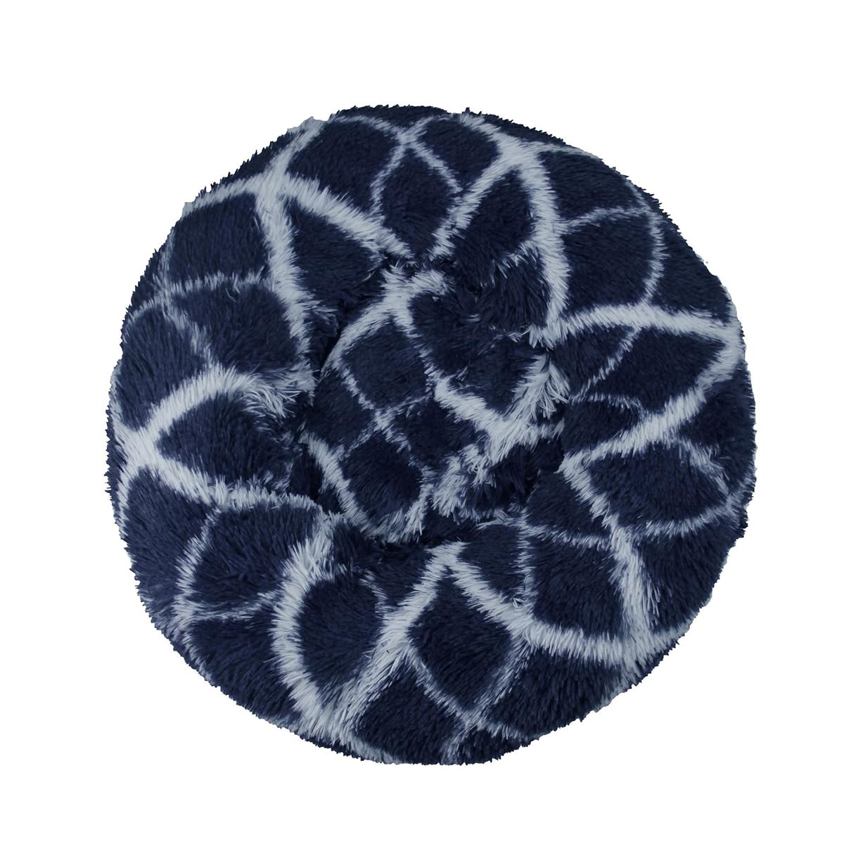 DOTBUY-SHOP Large Dog Bed Washable, Soft Comfy Cat Bed Felt Donut Dog Bed, Pet Bed With Slip-Resistant Bottom, Orthopedic Dog Beds Gift for Small Dogs and Cats (120cm,Navy Texture)