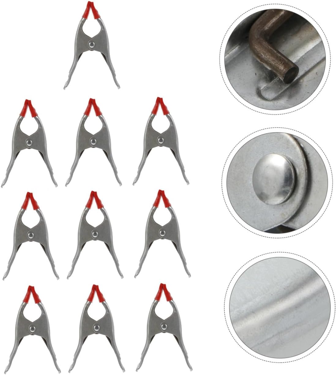 Ciieeo 10pcs 6-inch A-shaped Woodworking Clamps Iron Spring Clips Strong Grip for Carpentry and Woodworking Projects