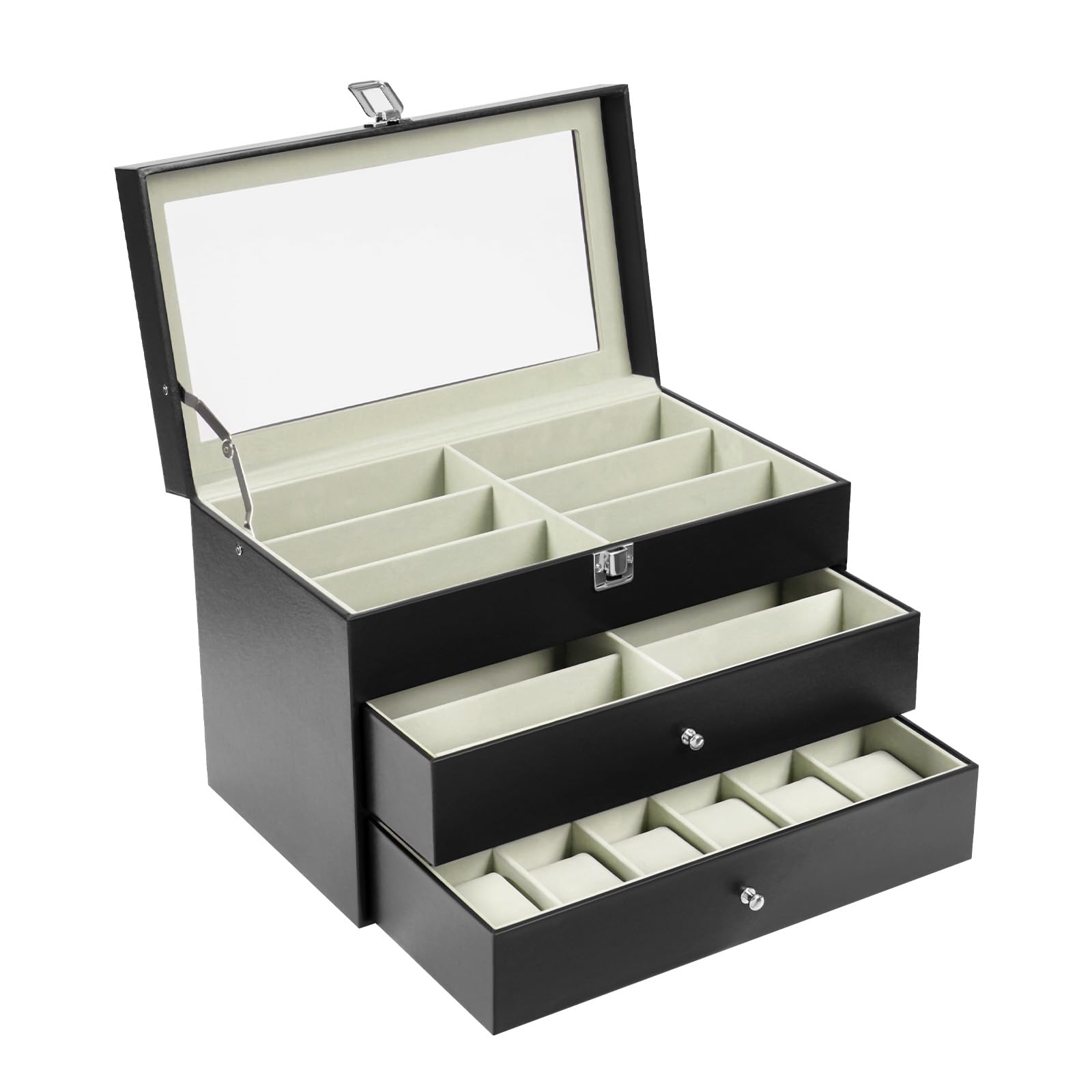 Présentoir montres et lunettes boîte de rangement pour collectionneur