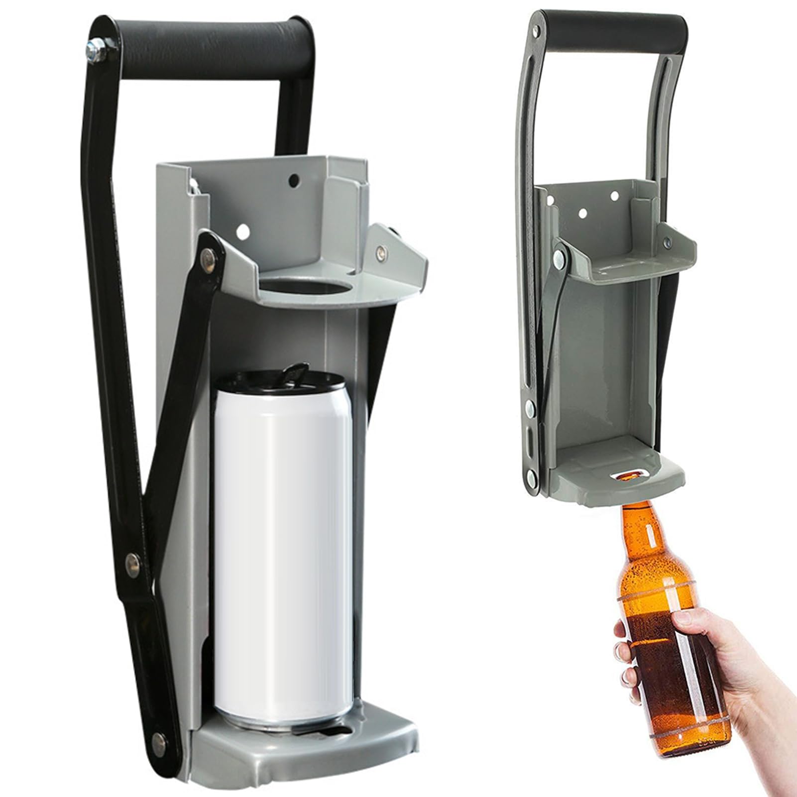 Herramienta De Reciclaje De Botellas, Trituradora De Latas Segura Para Trabajo Pesado Montada En La Pared Para Latas De Refresco De 12 Oz Botellas Cergrey Can Crusher