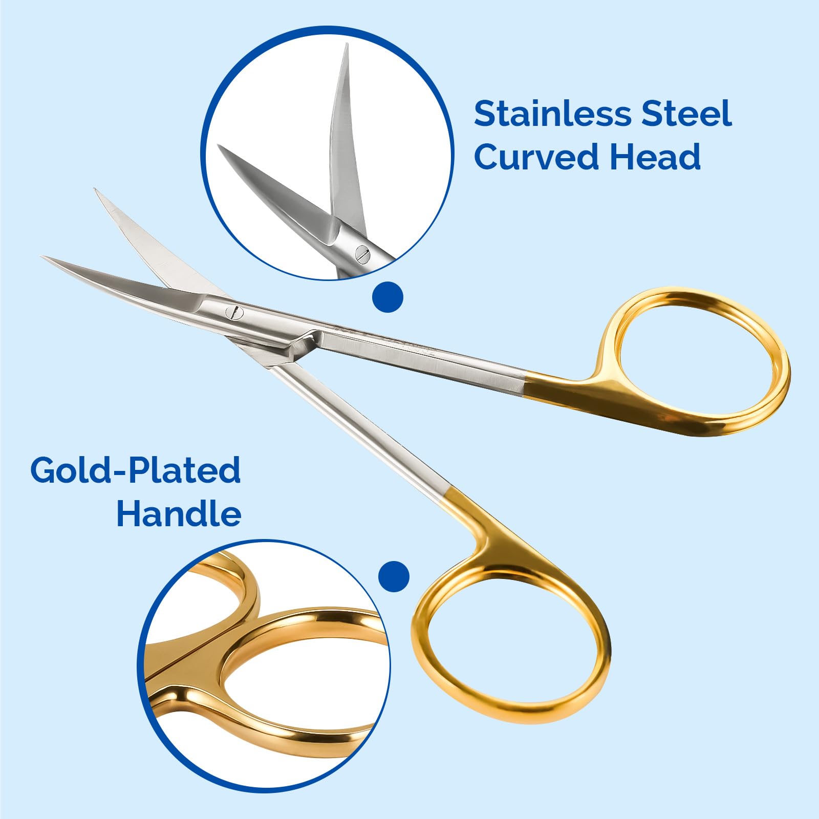 JMU Iris Micro Dissecting Scissors - Stainless Steel -2