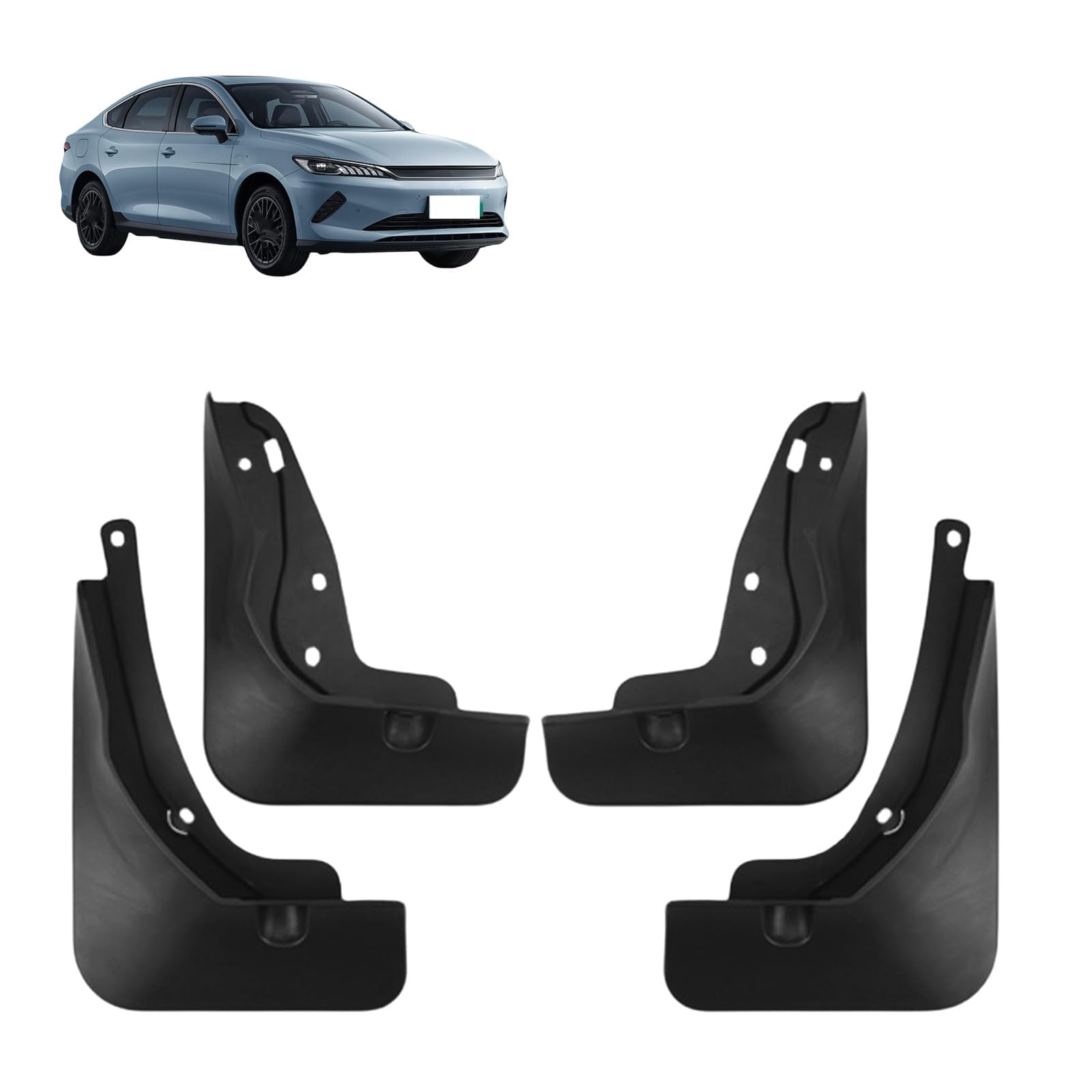 NYSLDSCO 4Pcs Premium Mud Flaps for BYD Qin Plus 2025 Front and Rear Splash Guards Durable Mudguards Protection Against Road Debris