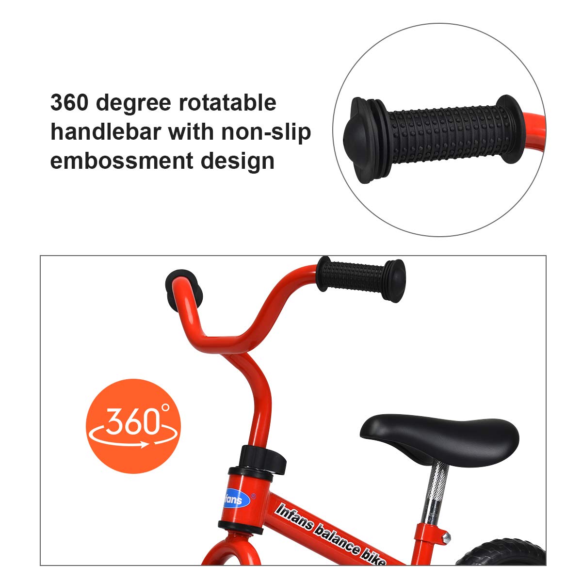 INFANS Kids Balance Bike, Toddler 