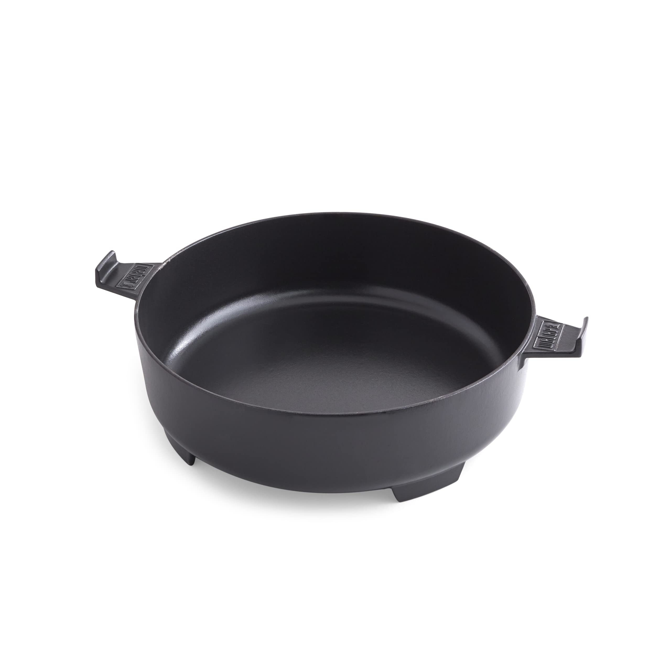 Weber Garnek Żeliwny Dutch Oven 2 w 1 do Systemu Gourmet Bbq, Garnek z Pokrywką Używaną Jako Patelnia, Czarny (8857)