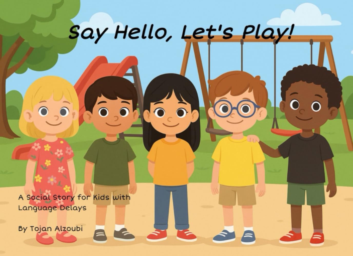 Say Hello, Let's Play!: A Social Story Book for Kids with Autism, Speech Delay, or Gestalt Language Processing