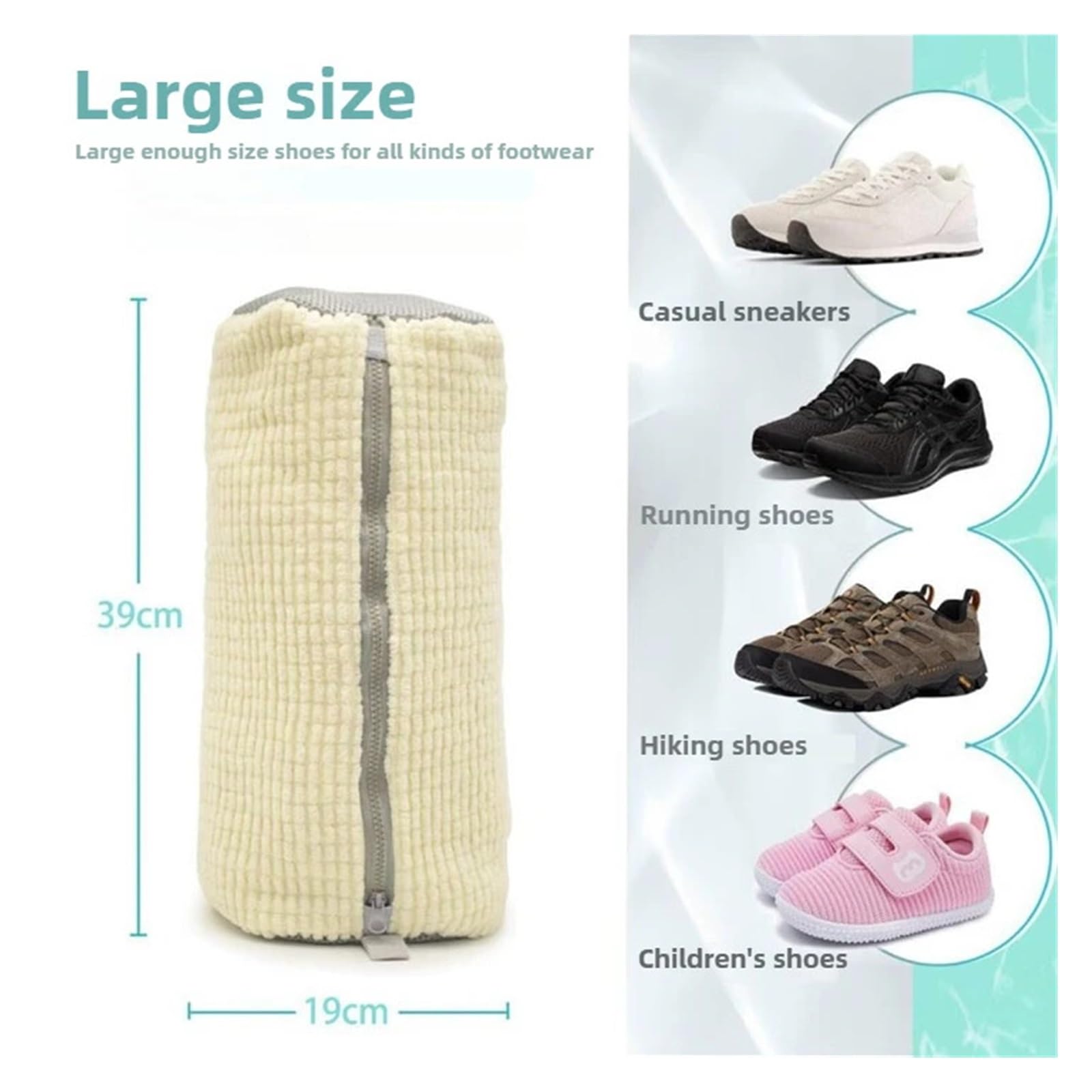 Maschinenwaschbarer Schuhbeutel aus Polyester
