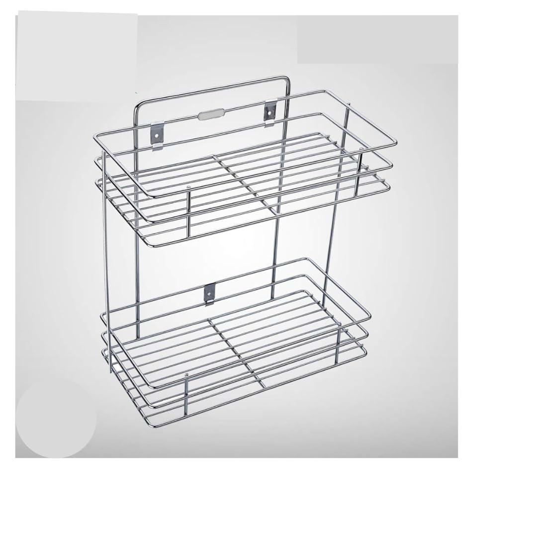 RAYVER CREATION Shelf Stand Big Shelf Storage Multipurpose Stainless Steel 2-Tier Detergent Storage Rack Shelf for Kitchen and Bathroom Wall Mounted (Pack of 1) (B0CYY4WRJX) Amazon Price History, Amazon Price Tracker