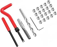 Vista 3 de Kits de reparación de rosca helicoidal de 25 piezas para reparación automática, insertos de rosca de acero inoxidable M6 x 0.039 x 0.315 in