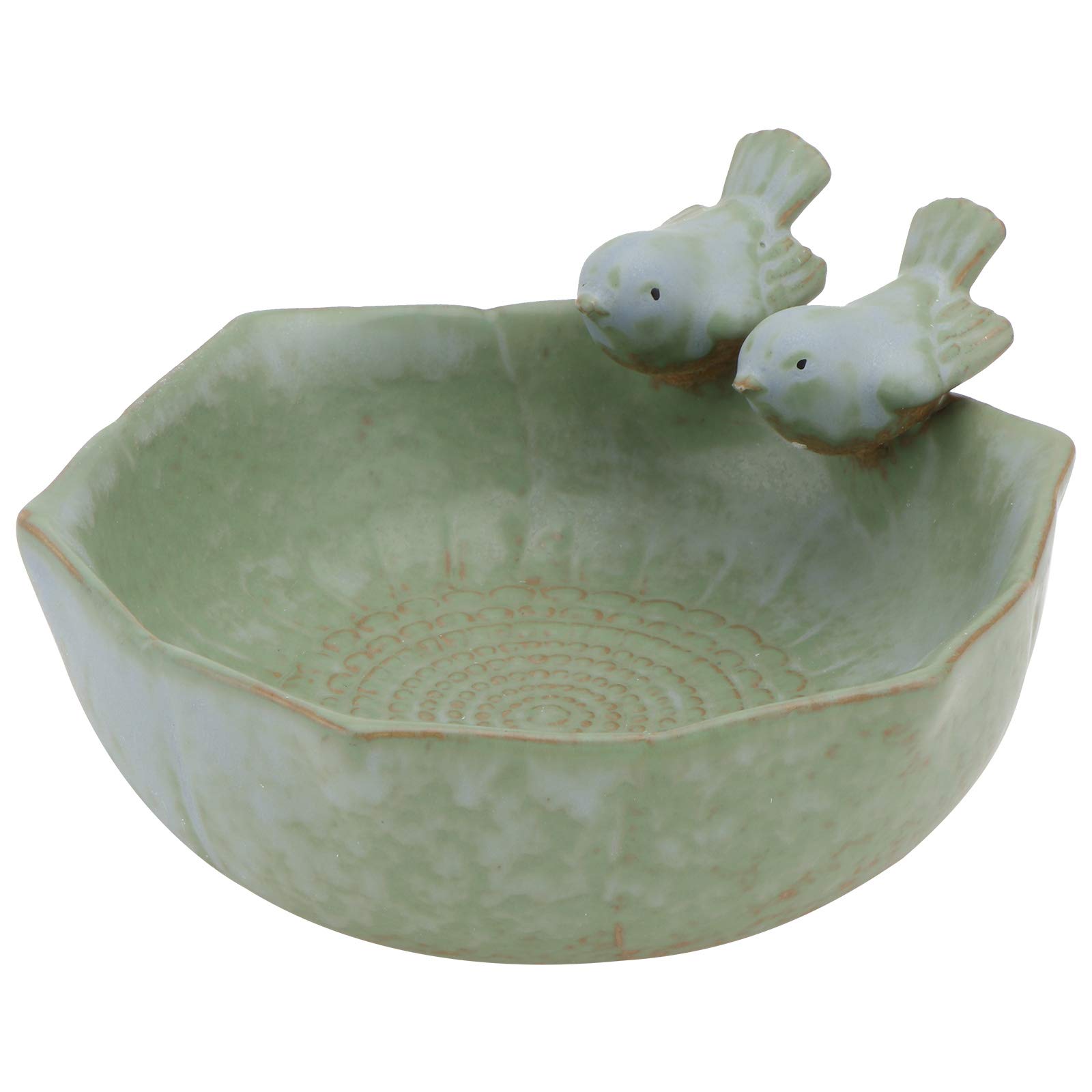 1 Pc Comedero Para Pájaros Olla De Cerámica Bebedero Para Pájaros De Cerámica Baño De Pájaros De Cerámica Vintage Cuenco De Baño Para Pájaros Salvaje Mini Macetas Aves Decoraciones