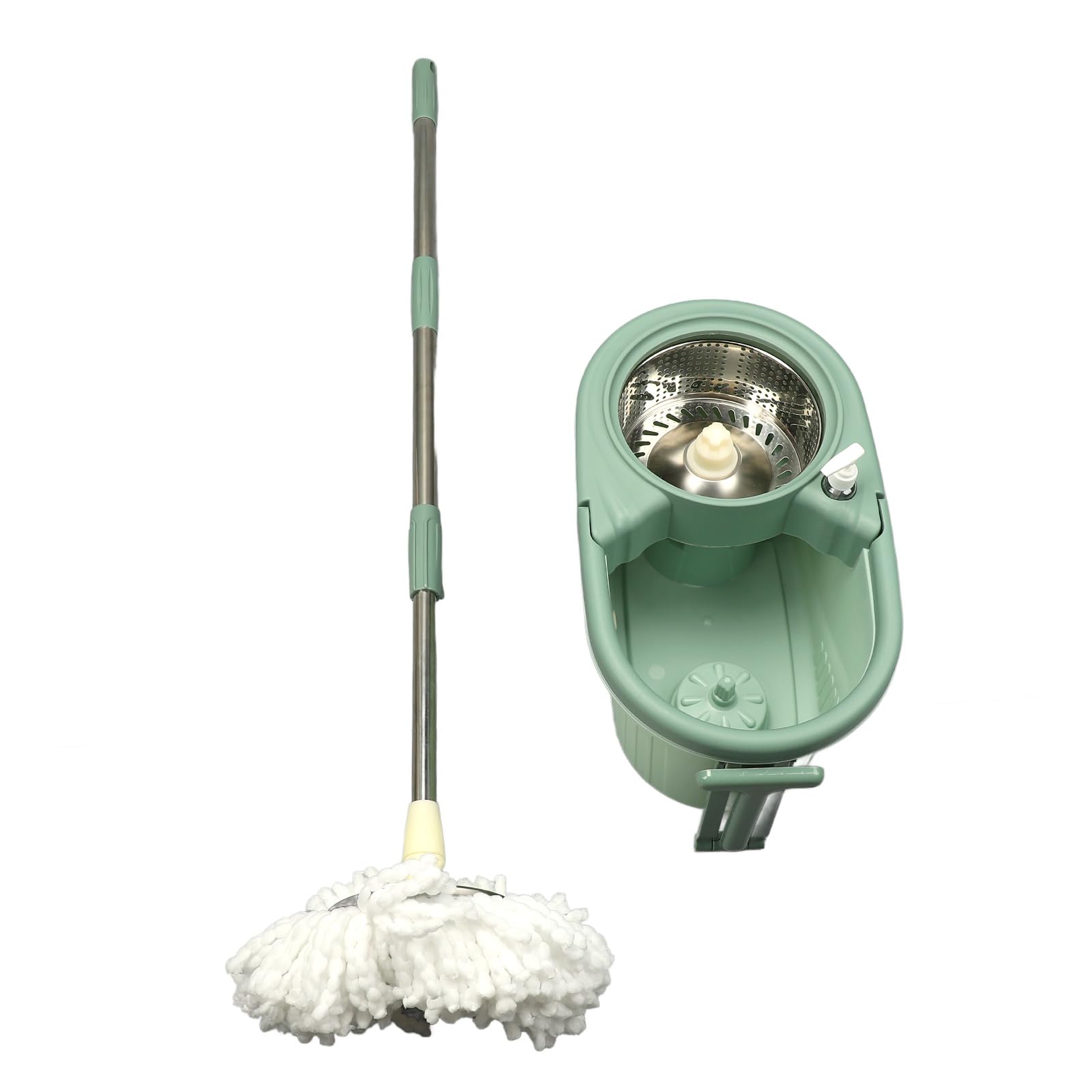 Generic de Cubo de Fregona Giratoria para Limpieza de Suelos sin Esfuerzo en el Hogar y la Oficina - Cabezales de Fregona Reutilizables Lavables - Limpieza Profunda para Madera Dura y Azulejos