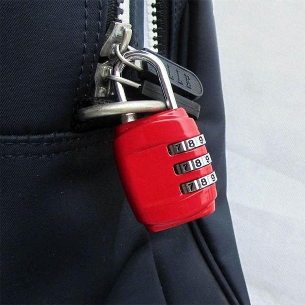 Combinazione lucchetto, blocco del codice , Fici 3 Comporre le password di cifre combinazione palaggi bagagli valigia da viaggio mini codificata antifurto blocco della palestra di blocco Password lucc