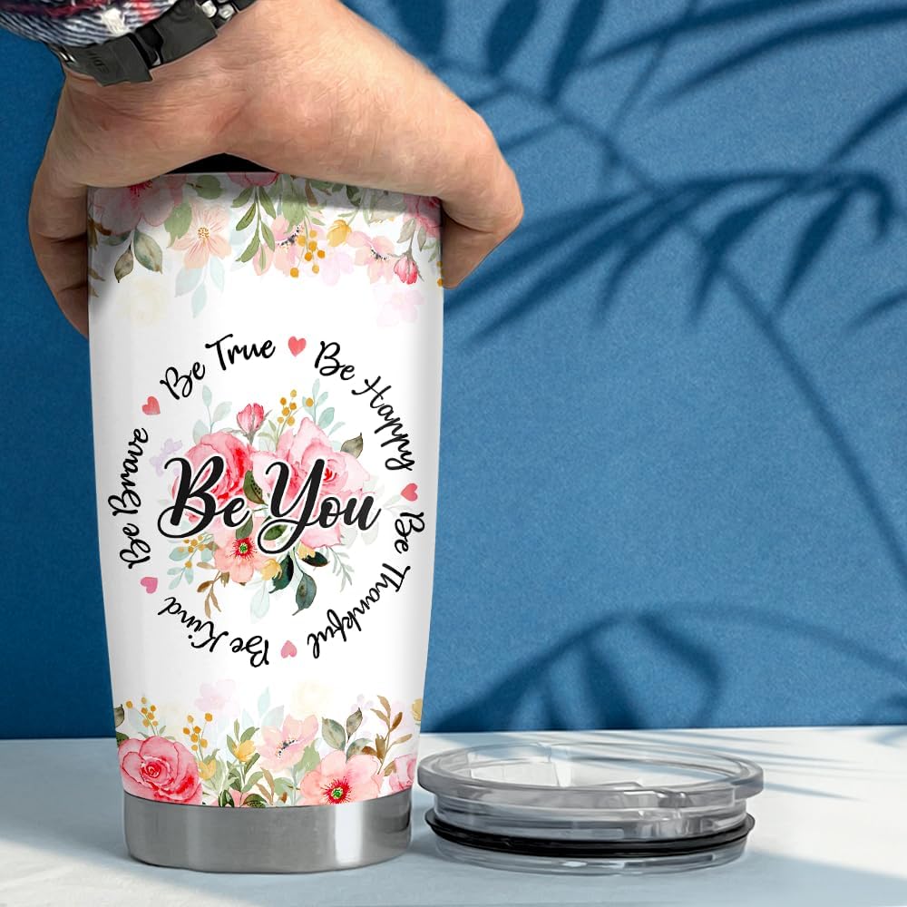 SANDJEST Sometimes You Forget You're Awesome Tumbler 20oz Inspirational Gifts Stainless Steel Insulated Tumblers Coffee Travel Mug Cup Gift for Coworkers Friends Sister Birthday Christmas - Image 5