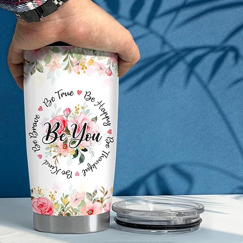 Vista 253 de SANDJEST Vaso inspirador de 20 onzas, regalo cristiano, regalos inspiradores para mujeres, vasos con aislamiento de acero inoxidable motivacional