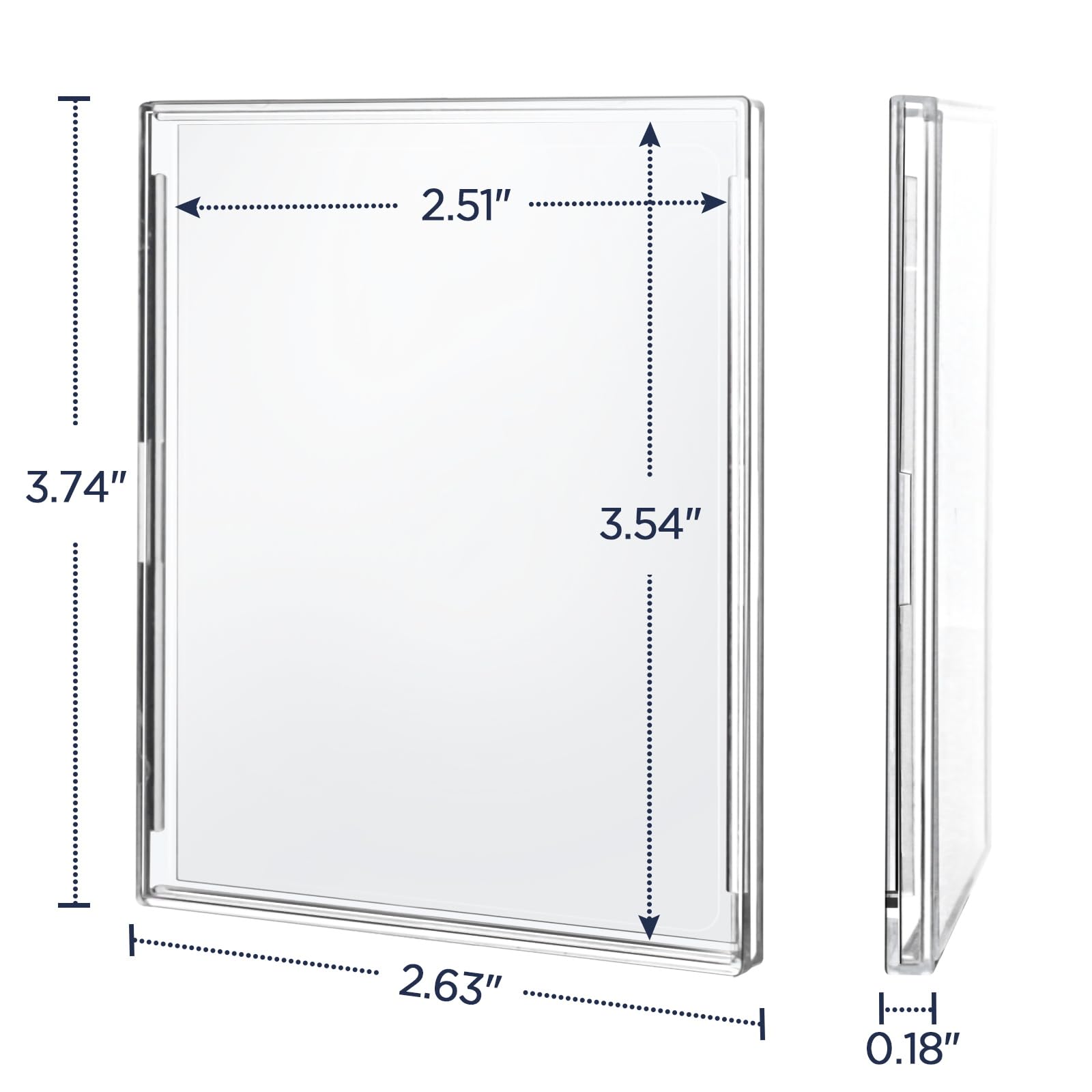 Mini Snap Card Holder, UV Protect Sports Card Holder, Mini Snap Titer Baseball Card Cases-12 Pack