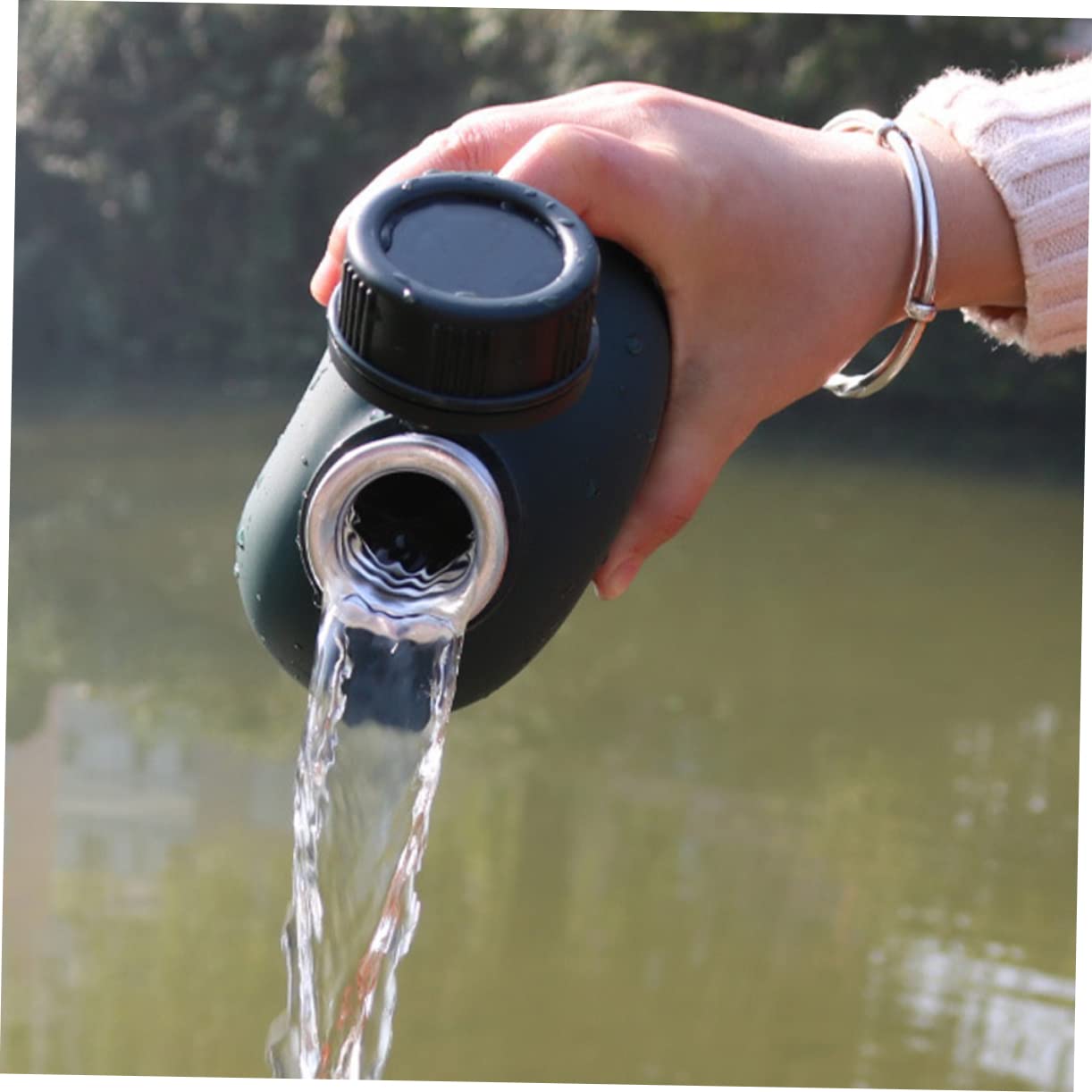 KOMBIUDA Wasserflasche Trinkflasche Kantine grüner Wasserkocher Wasserbehälter für Camping Wasserkrug Camping Wasserkocher Wasserkocher