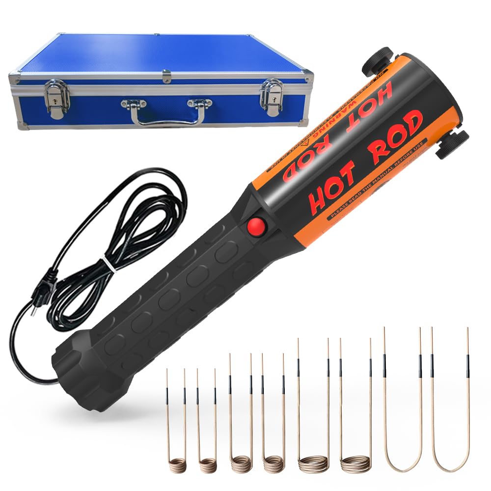 Solary Magnetic Induction Heater Bolt Removal, 1200W 110V Heat Induction Tool for Rusty Screw Removing, Nut Buster Tool with 8 Induction Coil and Box
