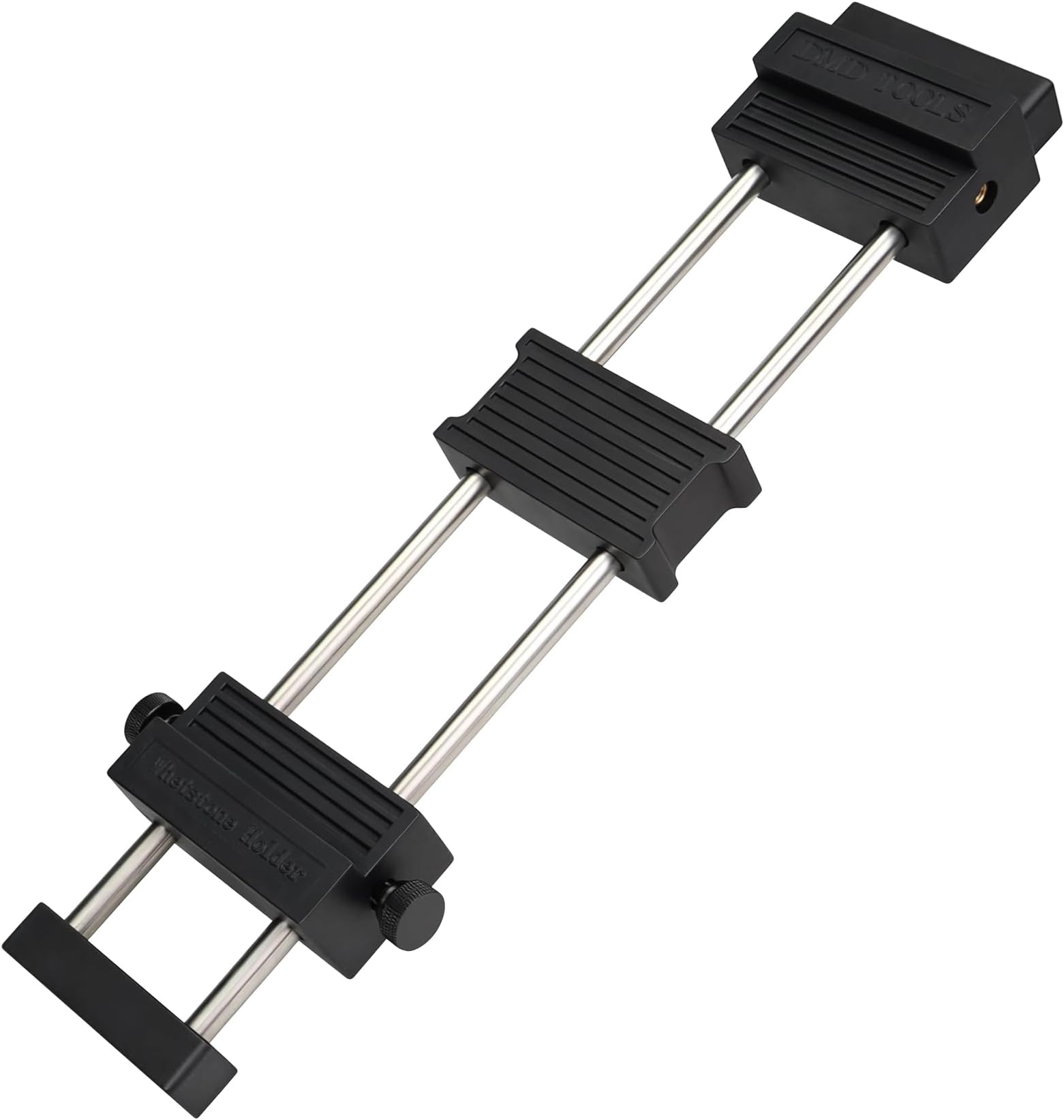 SCOTTCHEN Tabletop Only Whetstone Holder - 304 Stainless Steel Sharpening Stone Base - Adjustable Non-Slip Rubber, Rust-Proof Fits Stones 3-1/8" to 10-1/2"